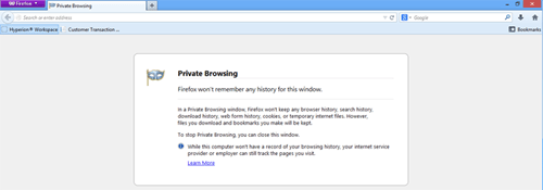 Firefox Private Browsing Mode